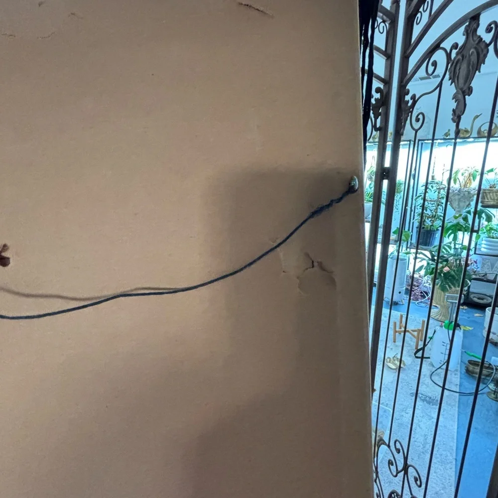 Vintage Blue Cross-Stitch Scenic Winter Art in Wooden Frame - Picture 16 of 16